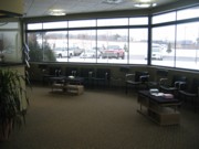 This is the north view of the lobby when standing near the entrance.